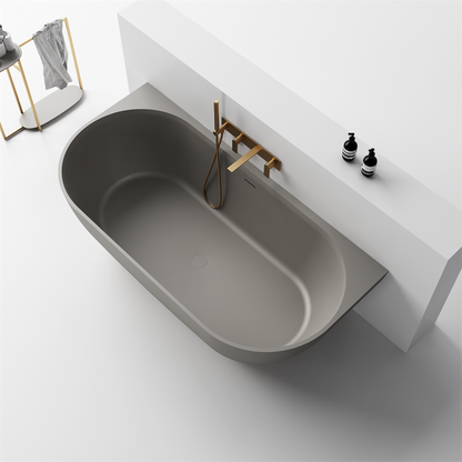 The Justina Back to Wall Bath by Stonebaths - The Justina Bath