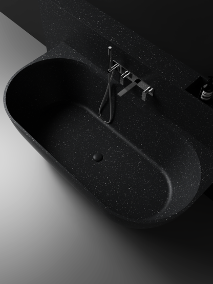 The Justina Back to Wall Bath by Stonebaths - The Justina Bath