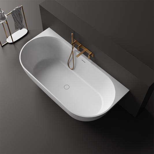 The Justina Back to Wall Bath by Stonebaths - The Justina Bath