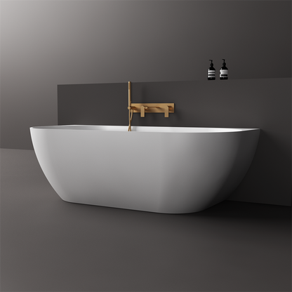The Justina Back to Wall Bath by Stonebaths - The Justina Bath