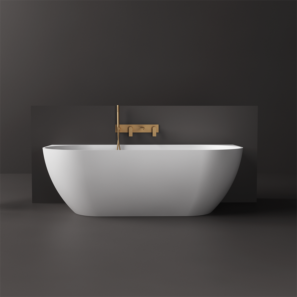 The Justina Back to Wall Bath by Stonebaths - The Justina Bath