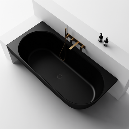 The Justina Left Back to Wall Bath by Stonebaths - The Justina Bath