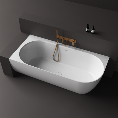 The Justina Left Back to Wall Bath by Stonebaths - The Justina Bath