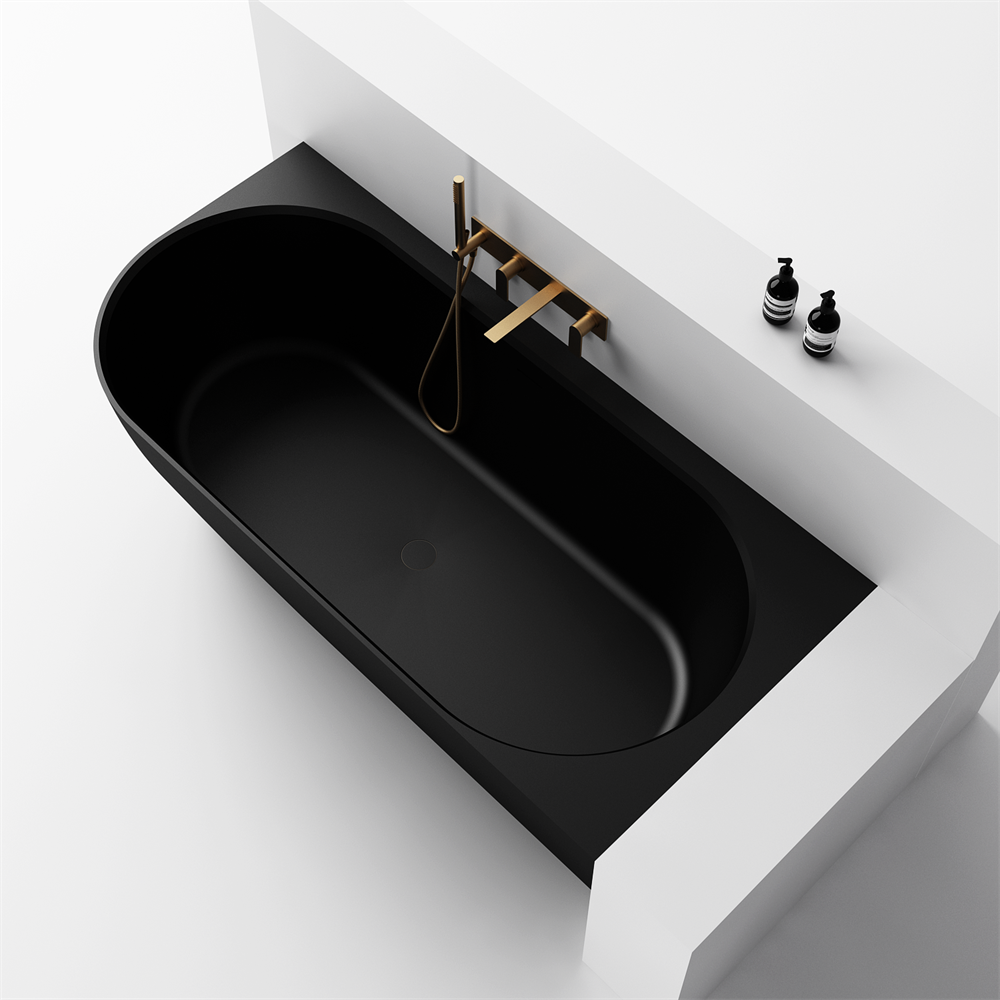 The Justina Right Back to Wall Bath by Stonebaths - The Justina Bath