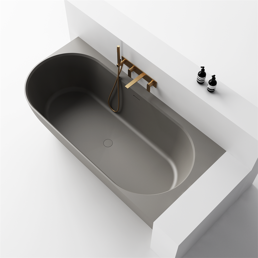 The Justina Right Back to Wall Bath by Stonebaths - The Justina Bath