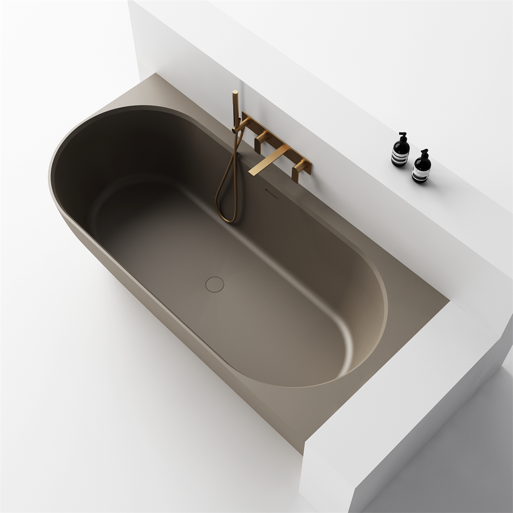 The Justina Right Back to Wall Bath by Stonebaths - The Justina Bath