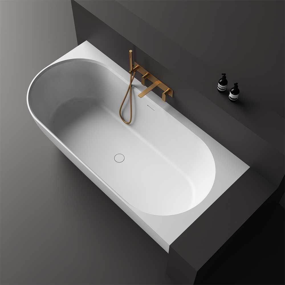 The Justina Right Back to Wall Bath by Stonebaths - The Justina Bath