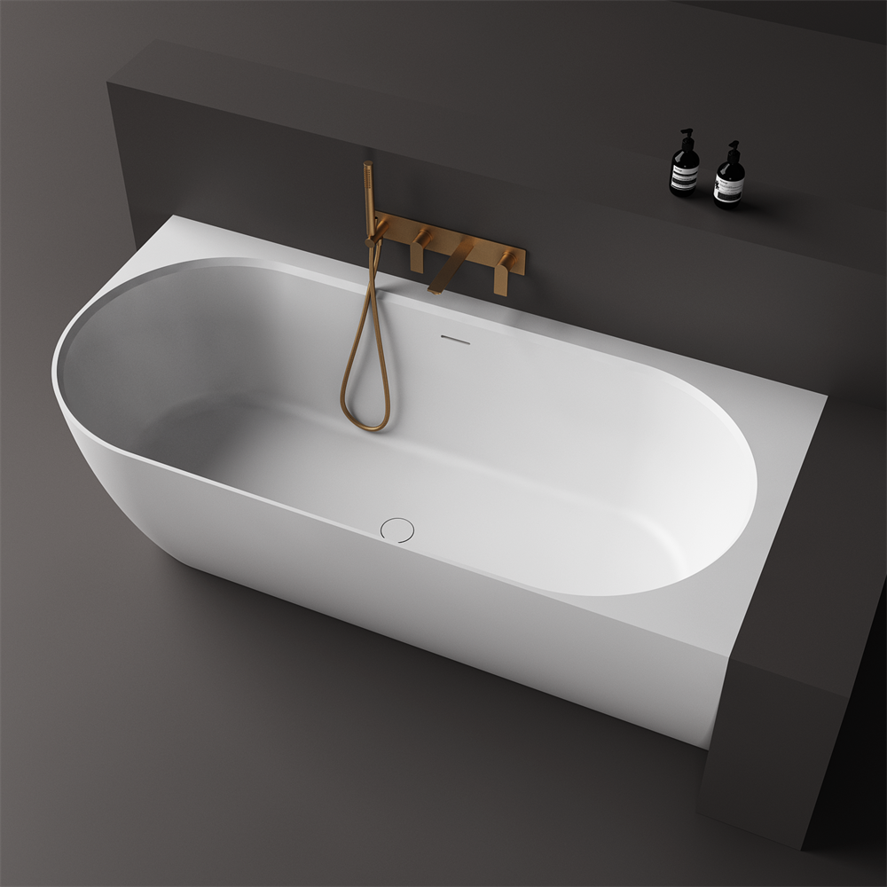 The Justina Right Back to Wall Bath by Stonebaths - The Justina Bath