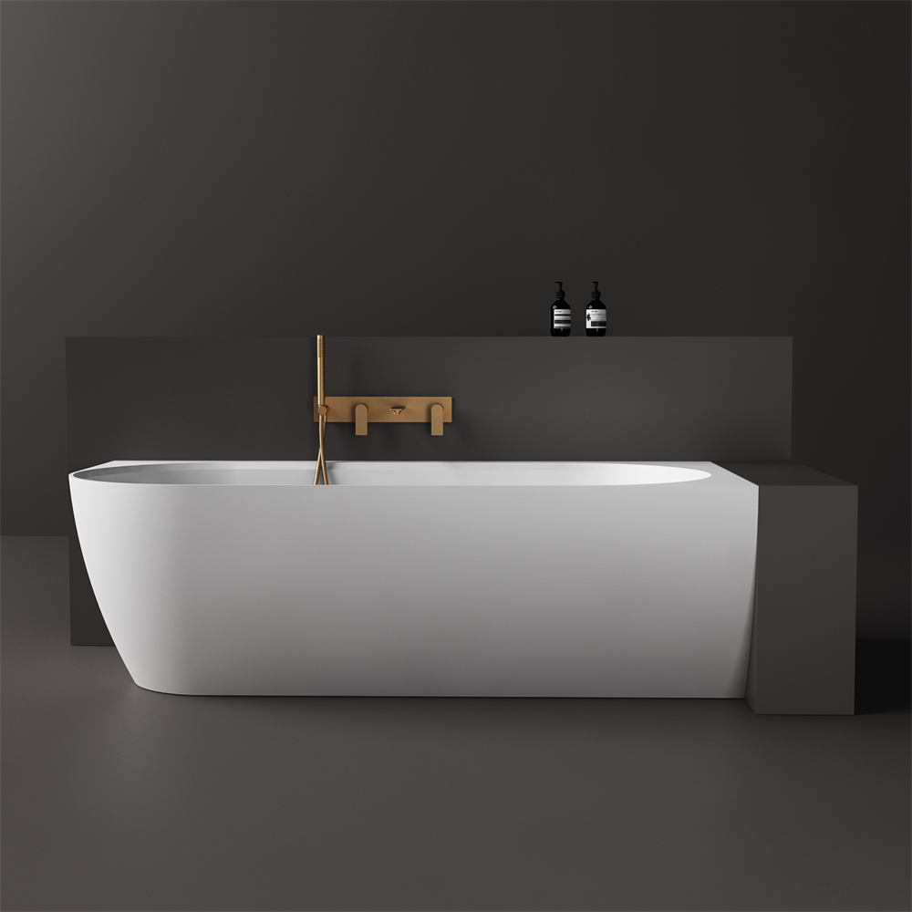 The Justina Right Back to Wall Bath by Stonebaths - The Justina Bath
