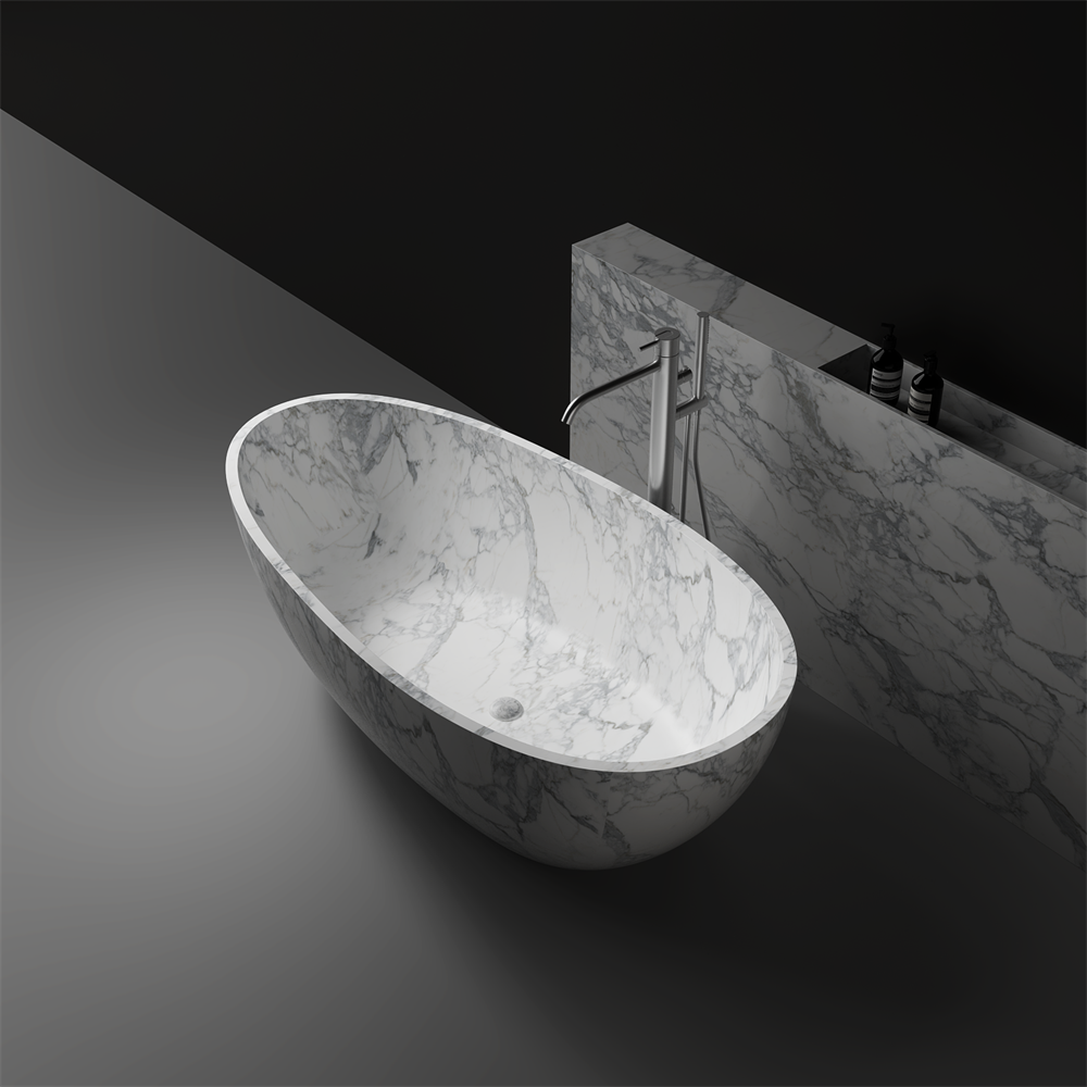 Jolanda Classic Egg-shaped Stone Bath - 1400mm - ST03 1400