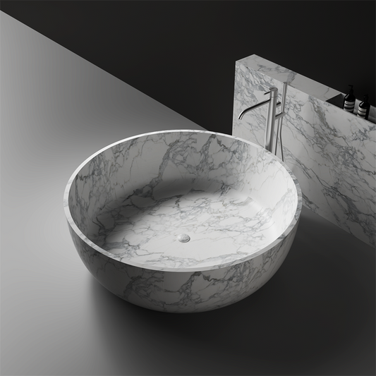 Silvia Round Stone Bath - 1500mm - ST13 1500 Arabescato