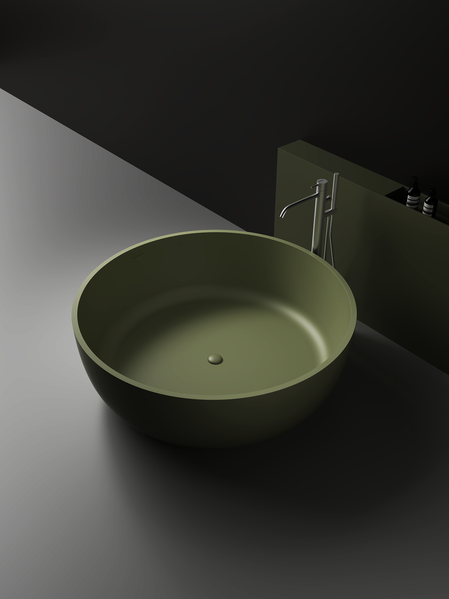 Silvia Small Round Stone Bath - 1200mm - ST13 1200