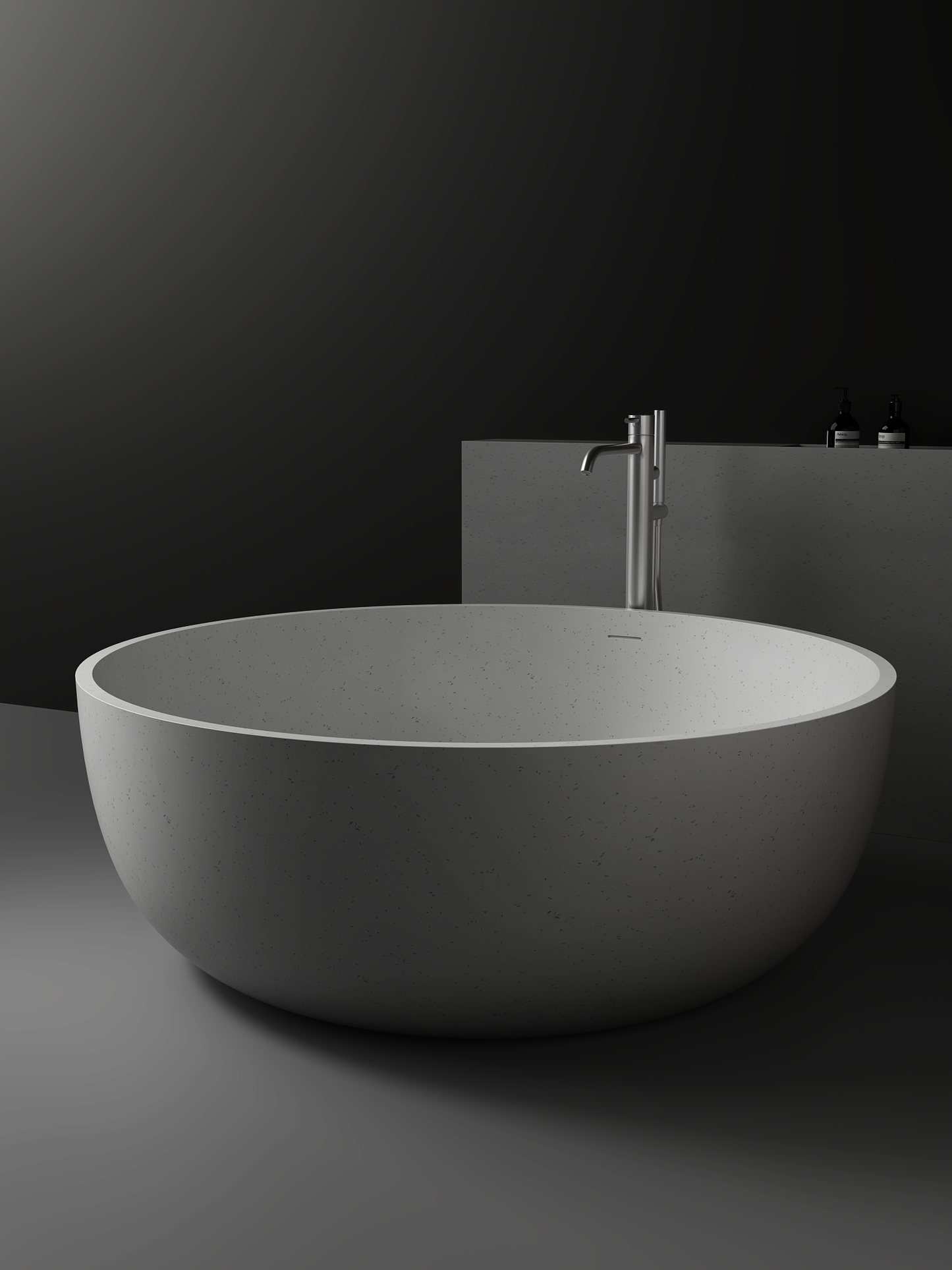 Silvia Small Round Stone Bath - 1200mm - ST13 1200