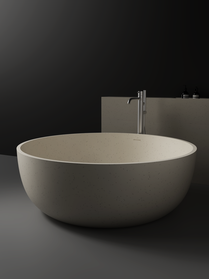 Silvia Small Round Stone Bath - 1200mm - ST13 1200