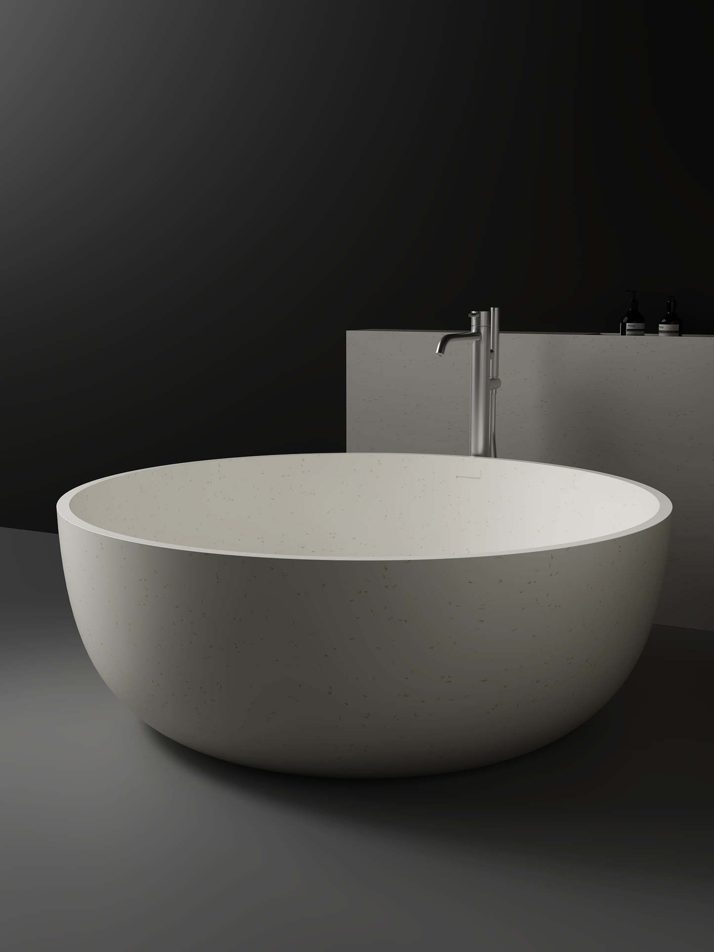 Silvia Small Round Stone Bath - 1200mm - ST13 1200