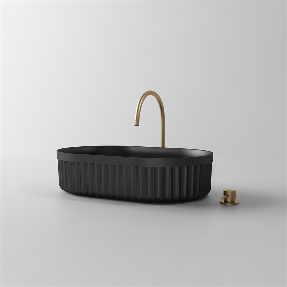 Toka Lite Venus Fluted Oval Bowl Basin - Circular - 550mm - STB86-1