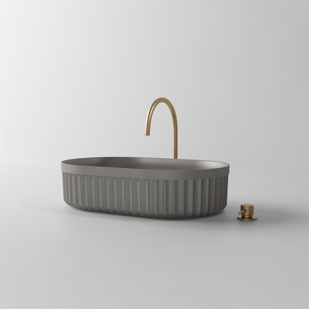 Toka Lite Venus Fluted Oval Bowl Basin - Circular - 550mm - STB86-1