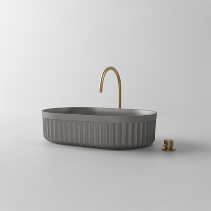 Toka Lite Venus Fluted Oval Bowl Basin - Circular - 550mm - STB86-1