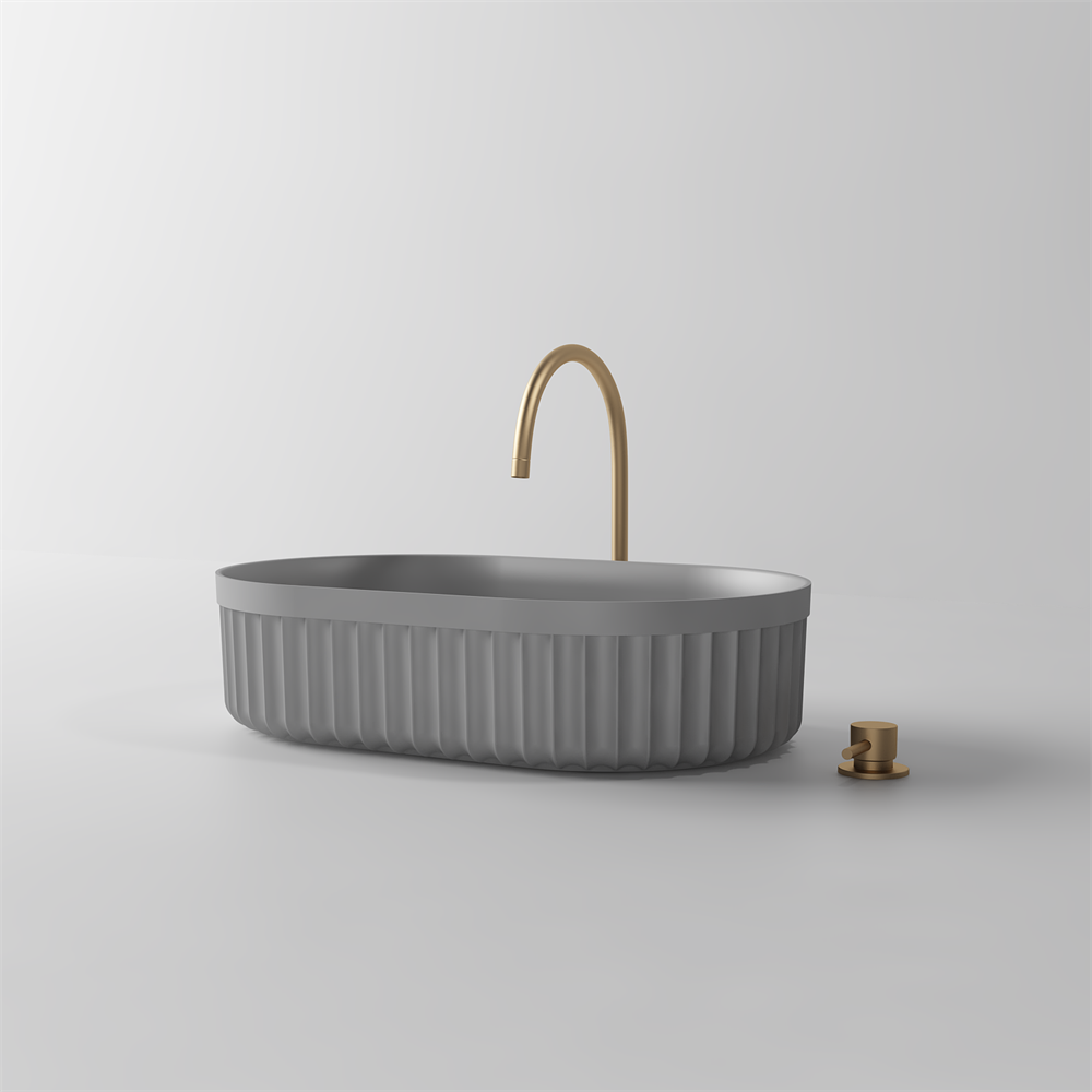 Toka Lite Venus Fluted Oval Bowl Basin - Circular - 550mm - STB86-1