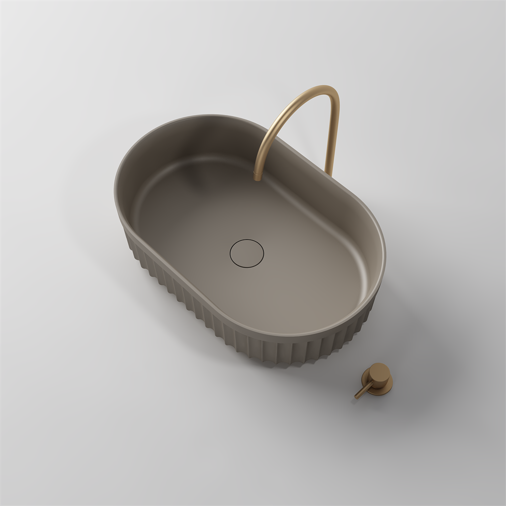 Toka Lite Venus Fluted Oval Bowl Basin - Circular - 550mm - STB86-1