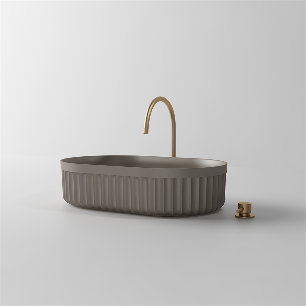 Toka Lite Venus Fluted Oval Bowl Basin - Circular - 550mm - STB86-1