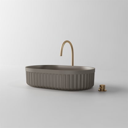 Toka Lite Venus Fluted Oval Bowl Basin - Circular - 550mm - STB86-1