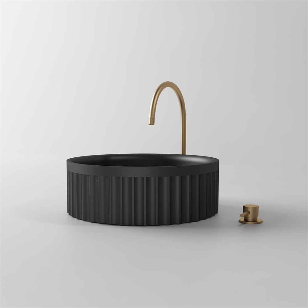 Toka Lite Venus Fluted Round Bowl Basin - Circular - 430mm - STB86-2