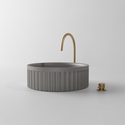 Toka Lite Venus Fluted Round Bowl Basin - Circular - 430mm - STB86-2