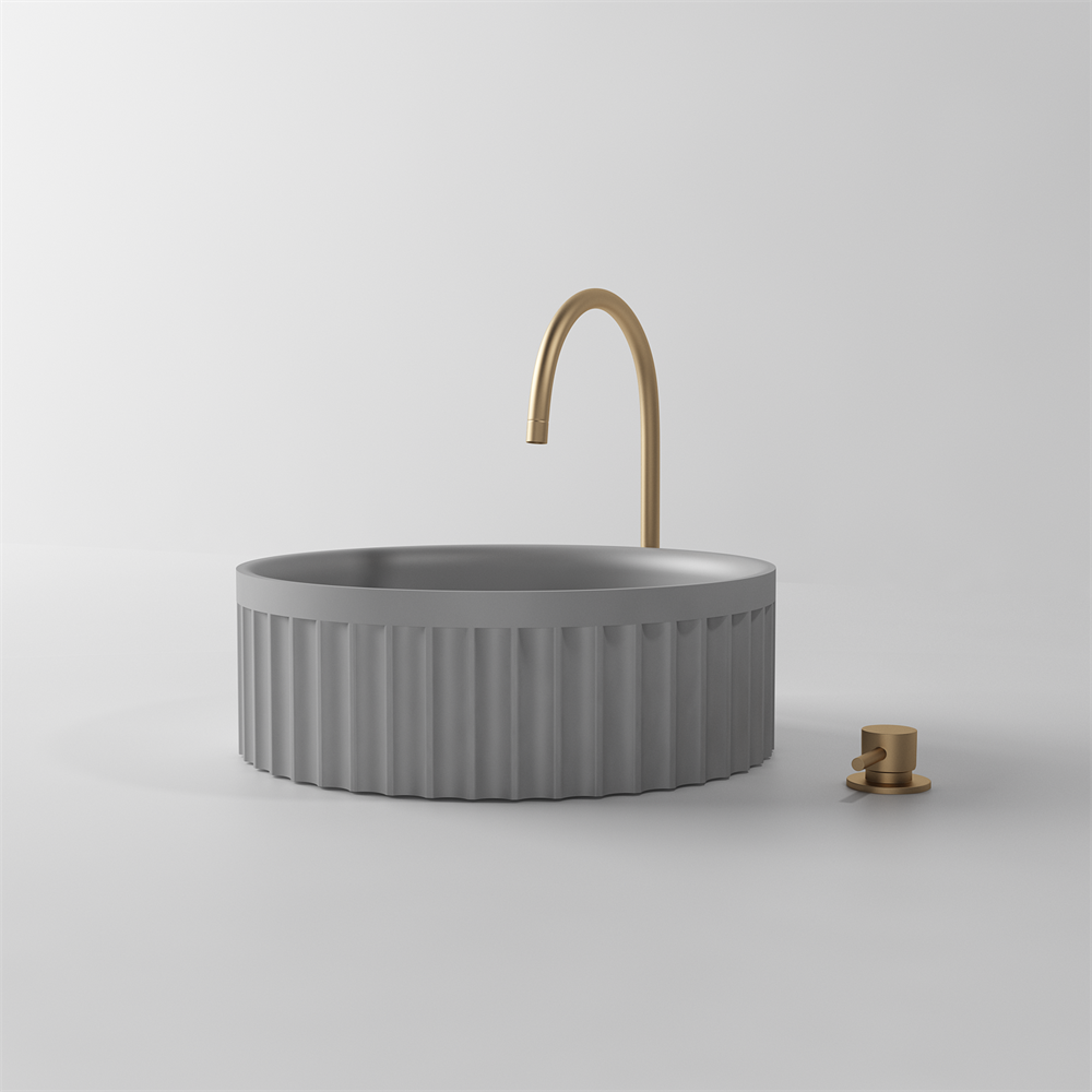 Toka Lite Venus Fluted Round Bowl Basin - Circular - 430mm - STB86-2