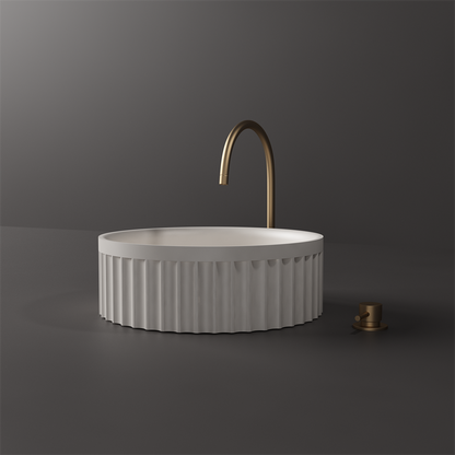 Toka Lite Venus Fluted Round Bowl Basin - Circular - 430mm - STB86-2