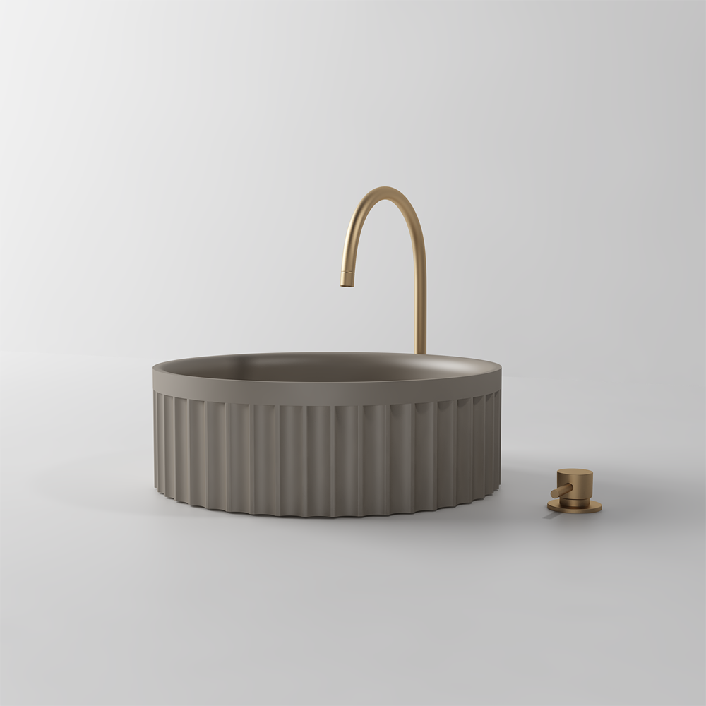 Toka Lite Venus Fluted Round Bowl Basin - Circular - 430mm - STB86-2