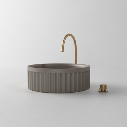 Toka Lite Venus Fluted Round Bowl Basin - Circular - 430mm - STB86-2