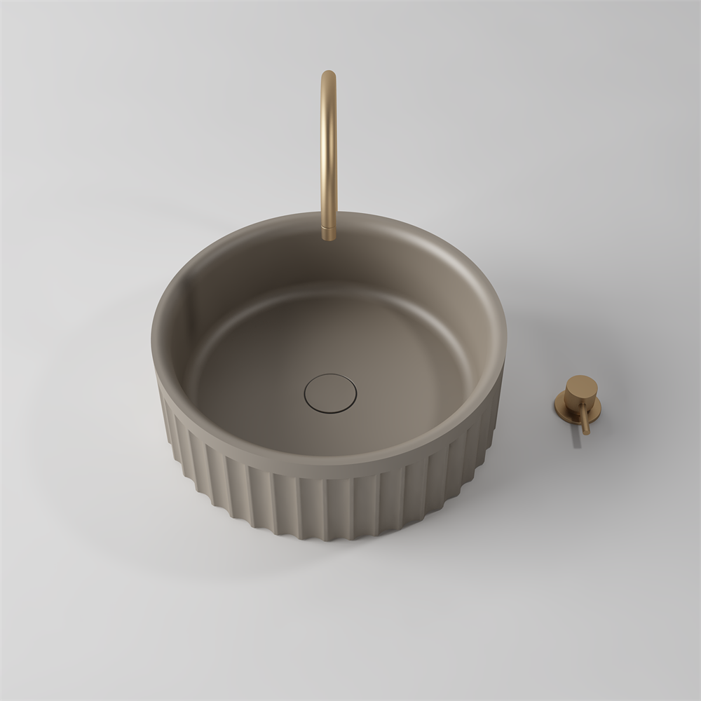 Toka Lite Venus Fluted Round Bowl Basin - Circular - 430mm - STB86-2
