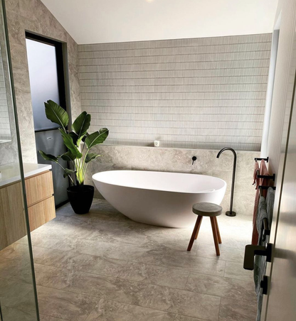 Jolanda Medium Size Egg-shaped Stone Bath - 1600mm - ST03 1600